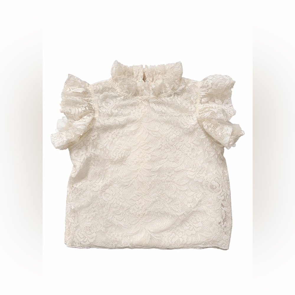 Joyfolie Girls Lace Ruffle Top – Size 8